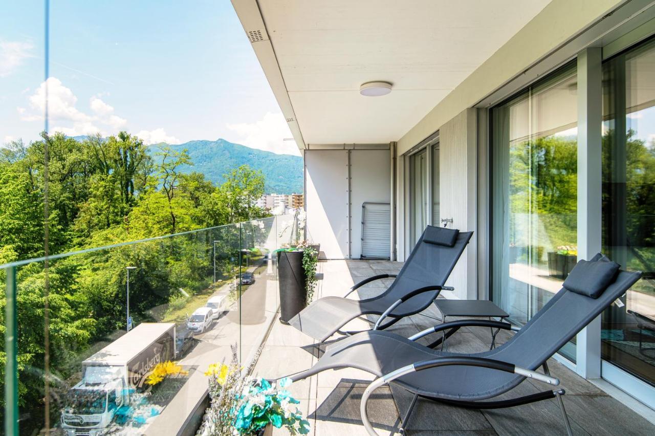 Linda Terrace By Quokka 360 - Modern One-Bedroom Flat With Sun Terrace Locarno Exterior foto